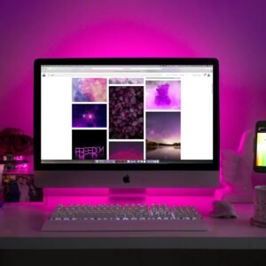 turned-onsilver iMac
